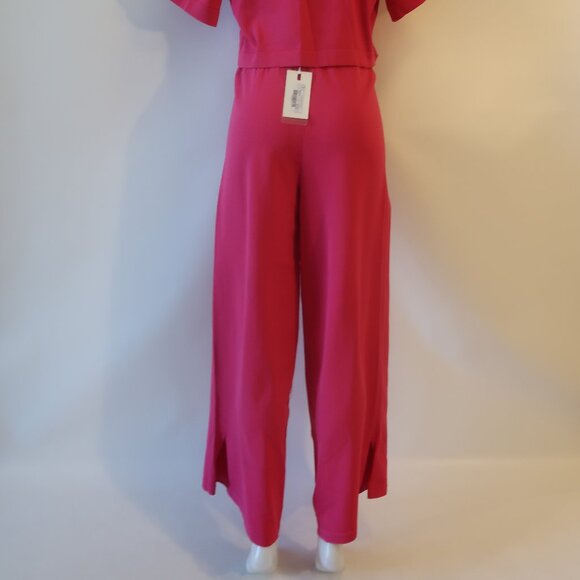 NWT Womens Endless Rose Sanctuary Hot Pink Loungewear Knit 2 Pc Set Top Pants M - Picture 12 of 13